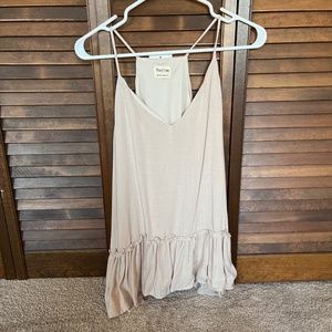 NWT Peach Love California Tan Ruffle Tank Top